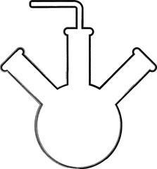 Flask for chemical preparations for decoration and design.