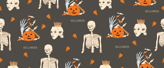 Halloween banner. Vector icon and collection element for Helloween party invitation, greeting cards, posters, web design.