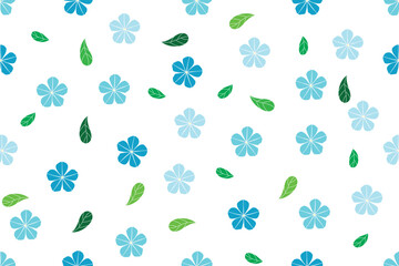 Illustration pattern of Blue Cape leadwort flower background.