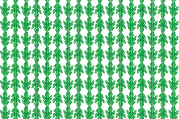 Illustration pattern of leaves on white background.