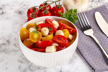 Italian Caprese salad with tomato and mozzarella