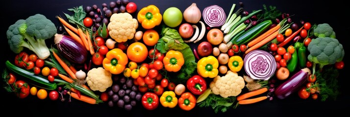 vegetable arrangement in a circular shape