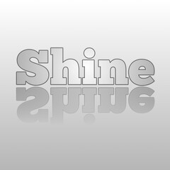 Shine text in bold font