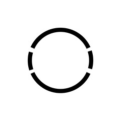 Round progress bar. Circle loader and countdown icon for web and application ui, round infographic element.