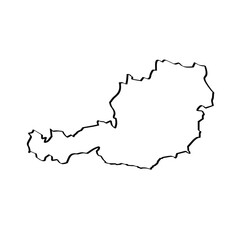 Austria- outline of the country map