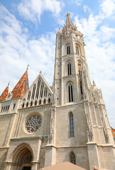 Obraz premium Church of the Assumption called Matthias Church in Budapest in Hungary in Europe