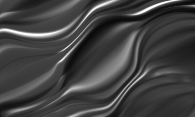 3D Illustration Abstract Black Background with Glare