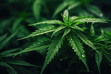 marijuana plant background Generative AI