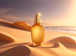  Serene Desert Oasis Cosmetic Bottle