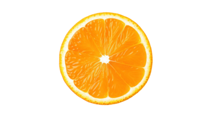 slice orange, isolated object on transparent background. png file