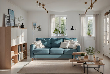 Contemporary Comfort Exploring a Modern Living Room with a Stylish Sofa