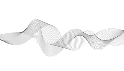 Abstract vector background with smooth color waves. Smoke wavy lines. Gray waves vector illustration. Design elements. Waves background.