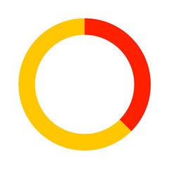 Colorful pie charts. Ux percent download, dashboard for app, web. 