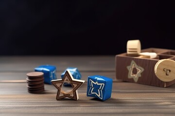 Happy Hanukkah Concept. Hanukkah Background. Hanukkah Theme. Generative Ai.