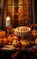 Autumn pumpkin pie