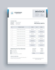 Obraz premium simple modern invoice design template