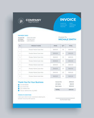 simple minimal style invoice template