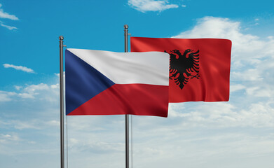 Czech Republic and Afghanistan national flag
