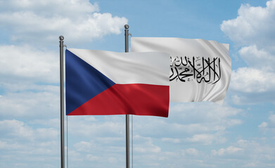 Czech Republic and Afghanistan national flag