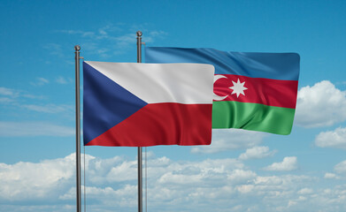 Azerbaijan and Czech Republic flag