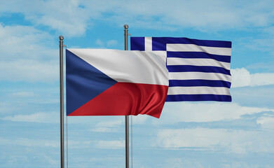 Greece and Czech Republic flag