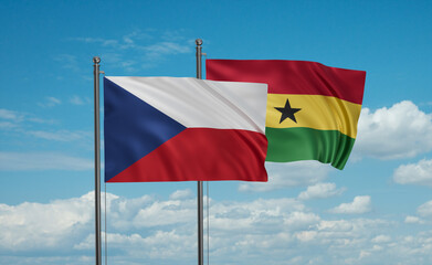 Ghana and Czech Republic flag