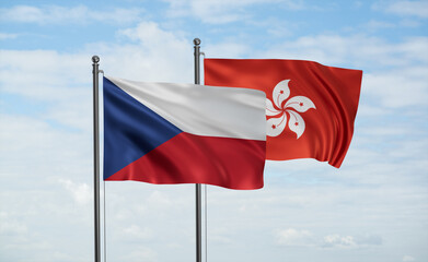 Hong Kong and Czech Republic flag