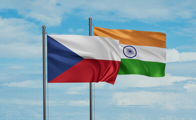 India and Czech Republic flag