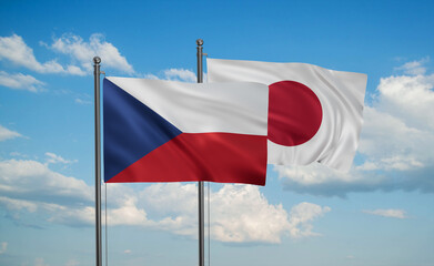 Japan and Czech Republic flag