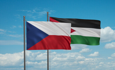Jordan and Czech Republic flag