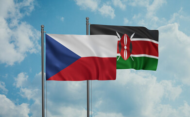 Kenya and Czech Republic flag