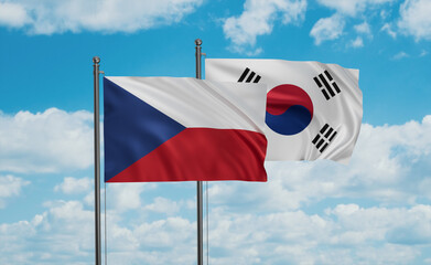 South Korea and Czech Republic flag