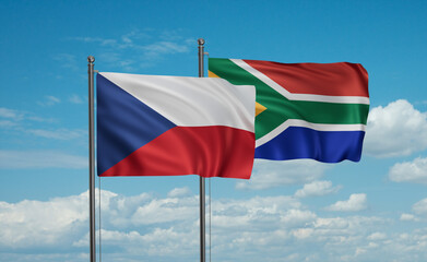 South Africa and Czech Republic flag
