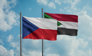 Sudan and Czech Republic flag