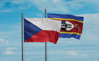 Eswatini and Czech Republic flag