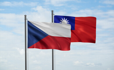 Taiwan and Czech Republic flag