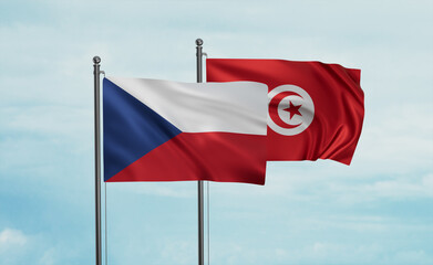 Tunisia and Czech Republic flag