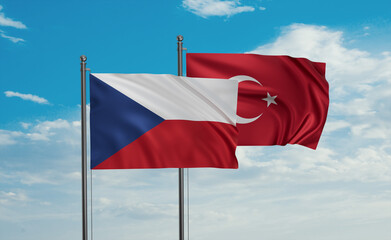 Turkey and Czech Republic flag