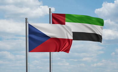 UAE and Czech Republic flag