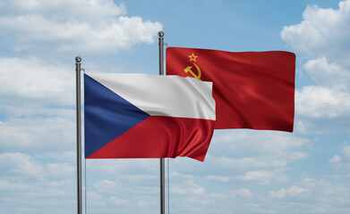 Soviet Union and Czech Republic flag