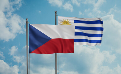 Uruguay and Czech Republic flag