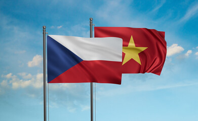 Vietnam and Czech Republic flag