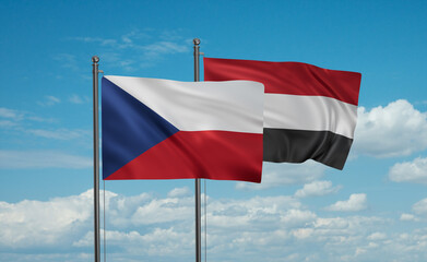 Yemen and Czech Republic flag