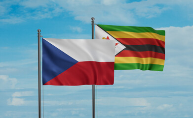 Zimbabwe and Czech Republic flag