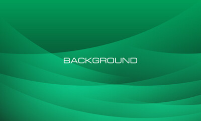 Green background with dynamic curve element. Modern ecological concept for presentation design