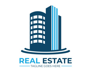Creative real estate or home logo and vector design building template.