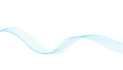 Abstract vector background with smooth color waves. Smoke wavy lines. Blue wave vector illustration. Design elements.