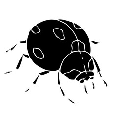 Ladybug insect silhouette.Vector graphics.