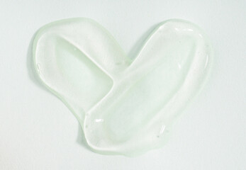 Green transparent cosmetic gel drop for skin, aloe vera gel sample. Hand sanitizer, alcohol gel...