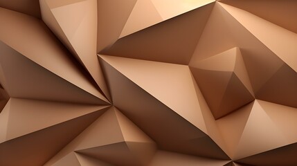 Abstract 3D Background of triangular Shapes in light brown Colors. Modern Wallpaper of geometric...